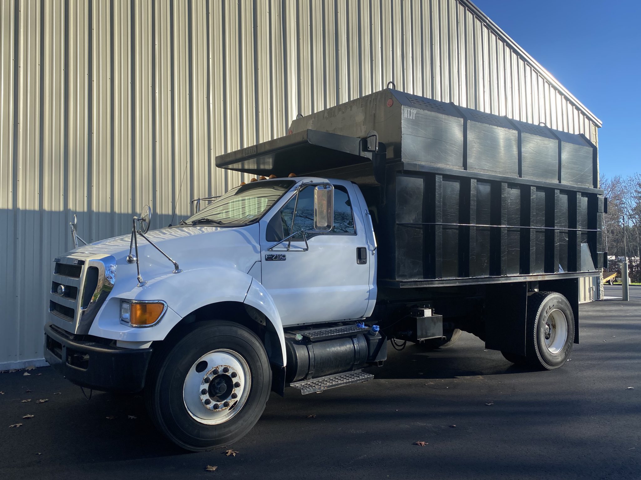 2011 Ford F750 Under CDL Chipper Dump Truck w/ Removable Top Platinum