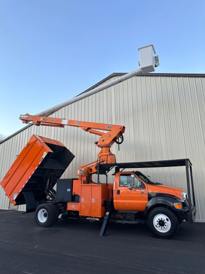 2011-Ford-F750-Altec-Elevator-75'-Forestry-Boom-Bucket-Cherry-Picker-Dump-Truck-Arborist-Truck