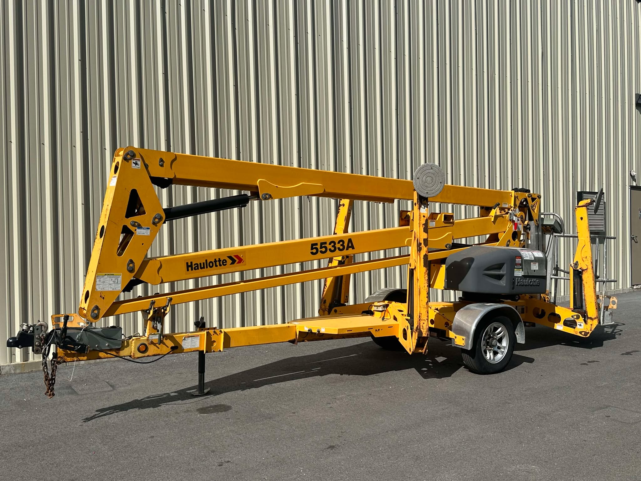 2016-Haulotte-5533A-Tow-Behind-Man-Lift-Cherry-Picker-Boom-Lift-Rental-Tree Work-Diesel-Hybrid-Electric