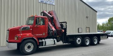 2014-Western-Star-4700SB-Fassi-Knuckle-Crane-Crane-Boom-Flatbed-Truck-Utility-Form-Crane-Truck