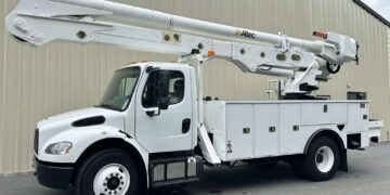 2017-Freightliner-M2-106-Terex-Altec-AA55E-Material-Handler-Utility-Bucket-Boom-Line-Truck-Lineman
