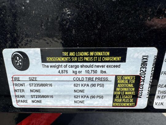 2025-Down-2-Earth-DTE8220ER7B-Equipment-Utility-6’8”x20’-Trailer-Black