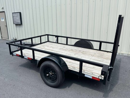2025-Down2Earth-DTE7610G29-Deck-Over-Equipment-Car-Hauler-Utility-Home Owner-Trailer-Black