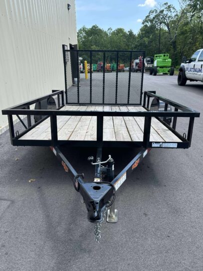 2025-Down2Earth-DTE7610G29-Deck-Over-Equipment-Car-Hauler-Utility-Home Owner-Trailer-Black