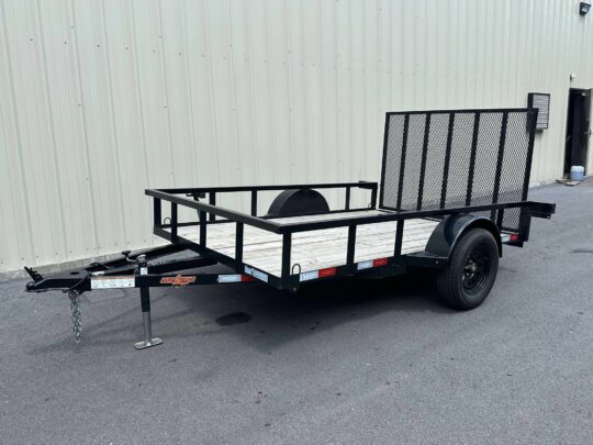 2025-Down2Earth-DTE7610G29-Deck-Over-Equipment-Car-Hauler-Utility-Home Owner-Trailer-Black