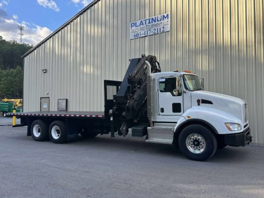 2015-Kenworth-T440-Hiab-Palfinger-Cormach-Fassi-Knuclr-Crane-Boom-Truck-Flatbed-Hauler-Truck