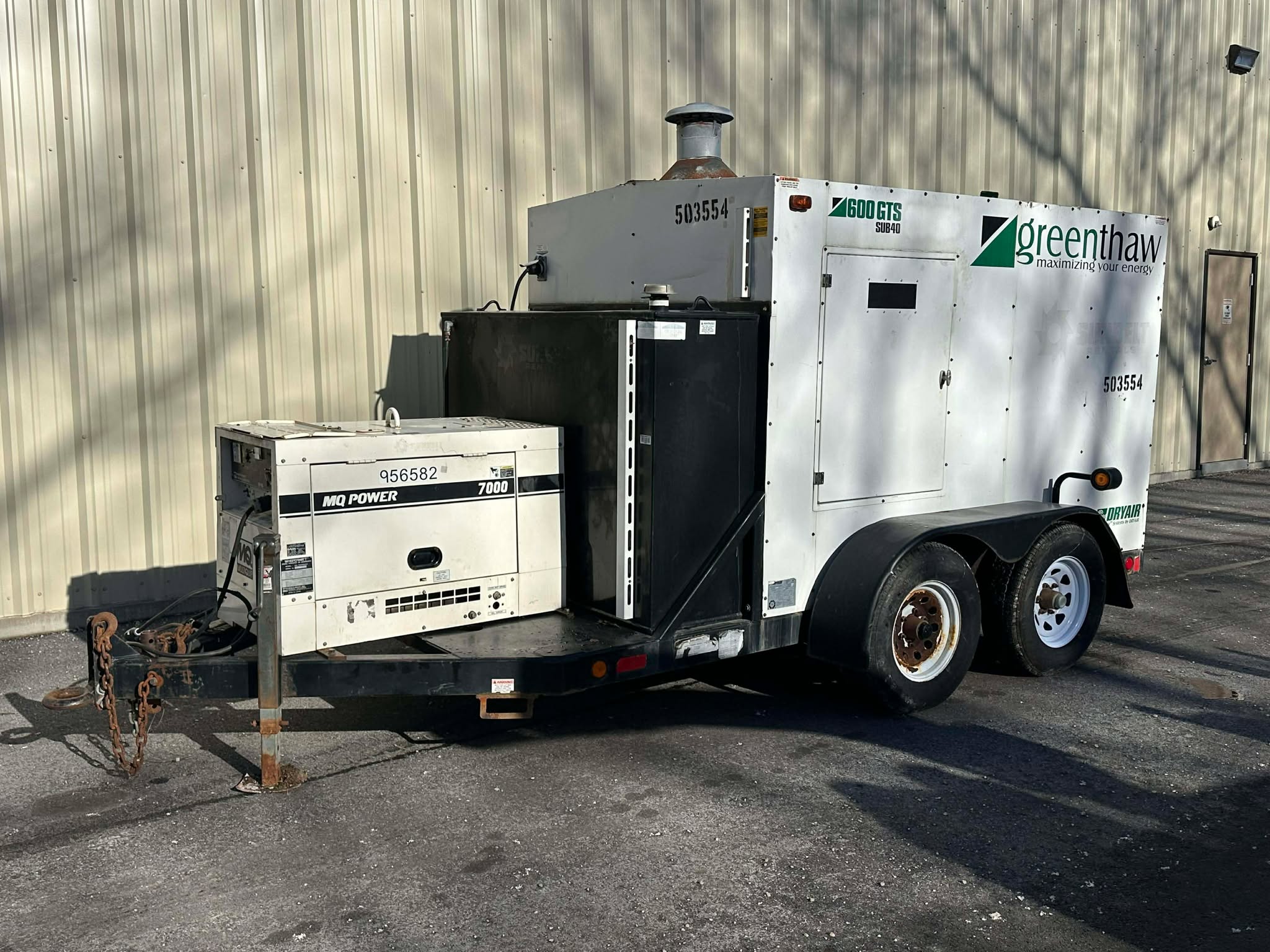 2012-DRYAIR-GREENTHAW-600GTS-GROUND-HEATER W/-GENERATOR-Concrete-Curing-Ground-Thawing-Excavation-Work