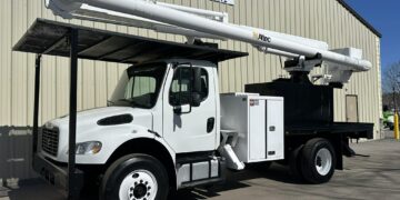 2014-Freightliner-M2-Altec-RM-Rear-Mount-Elevator-Forestry-Bucket-Boom-Truck-Diesel-Auto-Air-Brakes-Altec LRV60E70-75'-4x4-4x2-Peterbilt-Kenworth-Utility-Truck