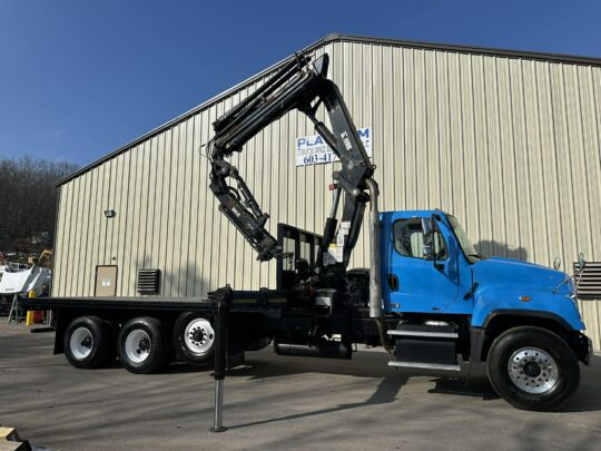 2014-Freightliner-114SD-Hiab-Knuckle-Boom-Crane-Truck-Cormach-Palfinger-Knuckle Crane-Diesel-Automatic-18 Speed-Form Truck-Concrete-Crane