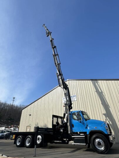 2014-Freightliner-114SD-Hiab-Knuckle-Boom-Crane-Truck-Cormach-Palfinger-Knuckle Crane-Diesel-Automatic-18 Speed-Form Truck-Concrete-Crane