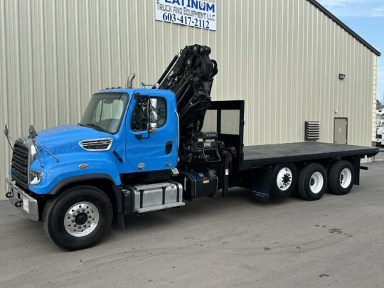 2014-Freightliner-114SD-Hiab-Knuckle-Boom-Crane-Truck-Cormach-Palfinger-Knuckle Crane-Diesel-Automatic-18 Speed-Form Truck-Concrete-Crane