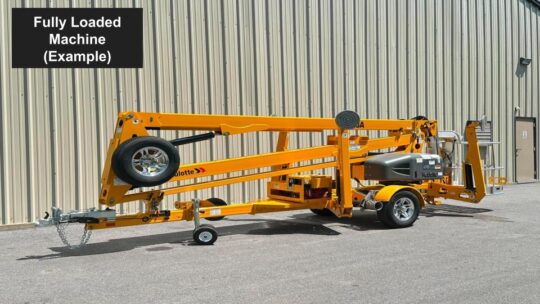 2026-Haulotte-5533A-Tow-Behind-Man-Lift-Cherry-Picker-Boom-Lift-Rental-Tree Work-Diesel-Hybrid-Electric-Loadered-Basket Rotator Kit-Spare-Tire-Generator-Gas-Diesel-Track Set-Drive Set-2WD Assist